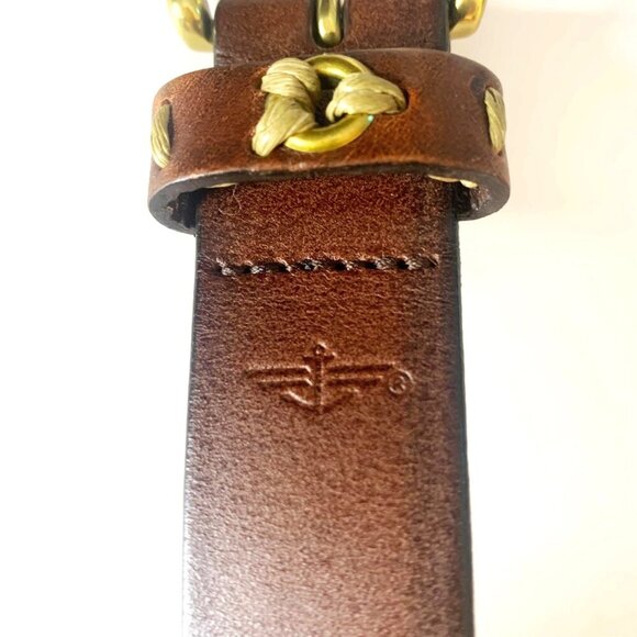 Dockers Men’s Size 3X Thick Brown Genuine Leather Adjustable Dress Work Belt - Picture 3 of 9